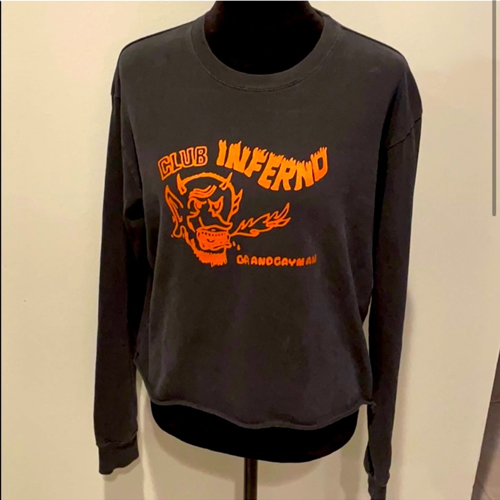 John Galt Brandy Melville Crop Long Sleeve Tee